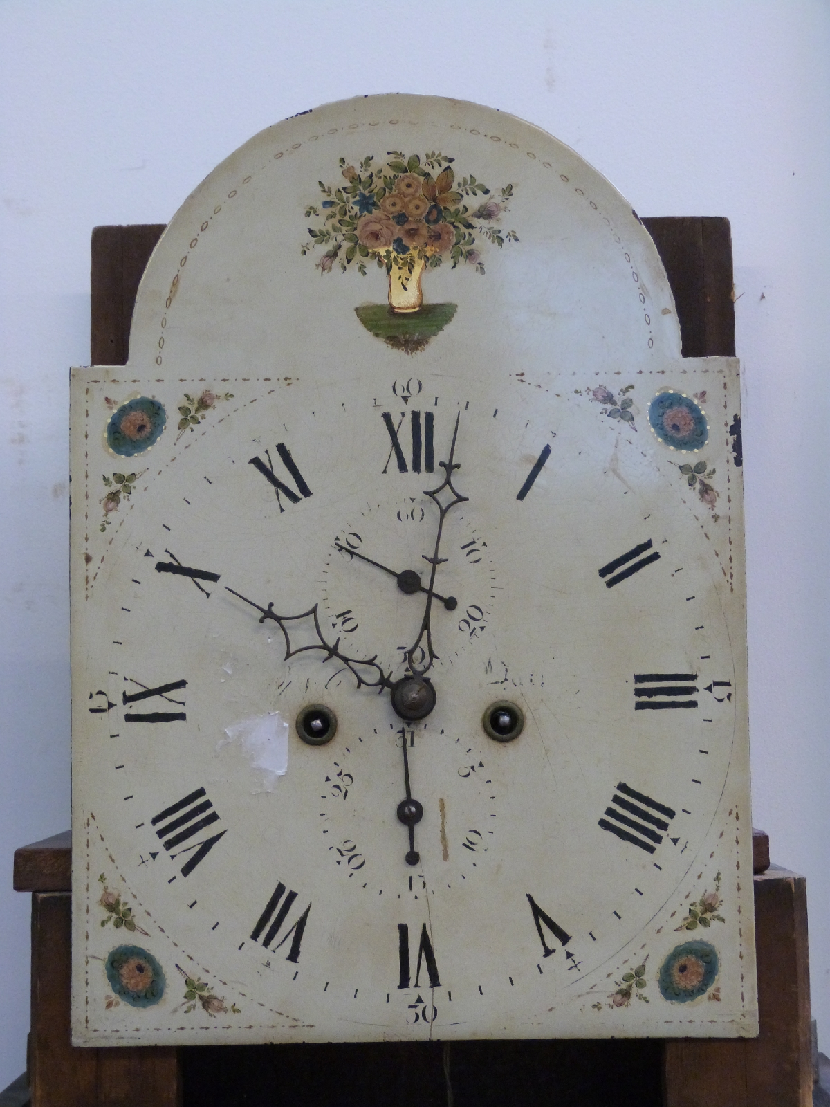 A 19thC 8-day longcase clock in plume mahogany case restored with beaded inlay, - Image 4 of 6