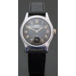 Tissot gentleman's military wristwatch with inset subsidiary seconds dial, luminous hands,