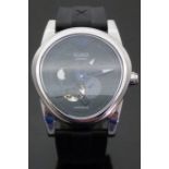 Egard Passages gentleman's automatic wristwatch with blue and white skeleton hands,