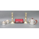 An Art Deco Walker & Hall plated tea set,