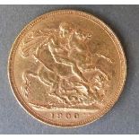 A 1900 gold full sovereign