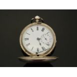 A Victorian hallmarked silver cased full hunter pocket watch,