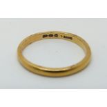 A 22ct gold wedding band, 2.