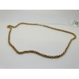 A 9ct gold rope twist necklace, 4.