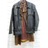 Two vintage gents leather jackets