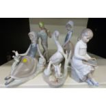 Lladro and Nao figures,