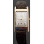 Audax 9ct gold gentleman's wristwatch with subsidiary seconds dial, gold hands and Arabic numerals,