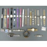 Twenty-two various modern wristwatches including Fossil, Sekonda, Vialli,