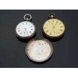 Two white metal cased pocket watches,