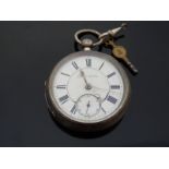 Stead & Pearson of Wibsey & Bradford hallmarked silver gentleman's pocket watch with fusee movement,