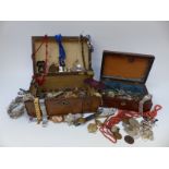 A quantity of costume jewellery to include Victorian items, silver, paste,