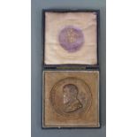 An 1873 International Exhibition Services medal by G Morgan 70mm, rim stamped T M Whitehead,