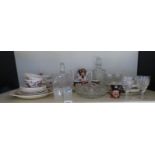 A collection of ceramics including Royal Cauldon Premier Rose part teaset,