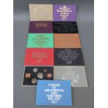 Eleven coinage of Great Britain proof sets 1970, 2 x 1971, 1973, 1974, 1975, 1976, 1977, 1979,