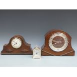 Wurttemberg 1930s mantel clock with two train Westminster movement and Arabic utility dial,