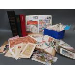 A large Stanley Gibbons philatelic album of world stamps together with sundry other albums and
