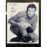 Robin Williams signed photograph and letter from his agent