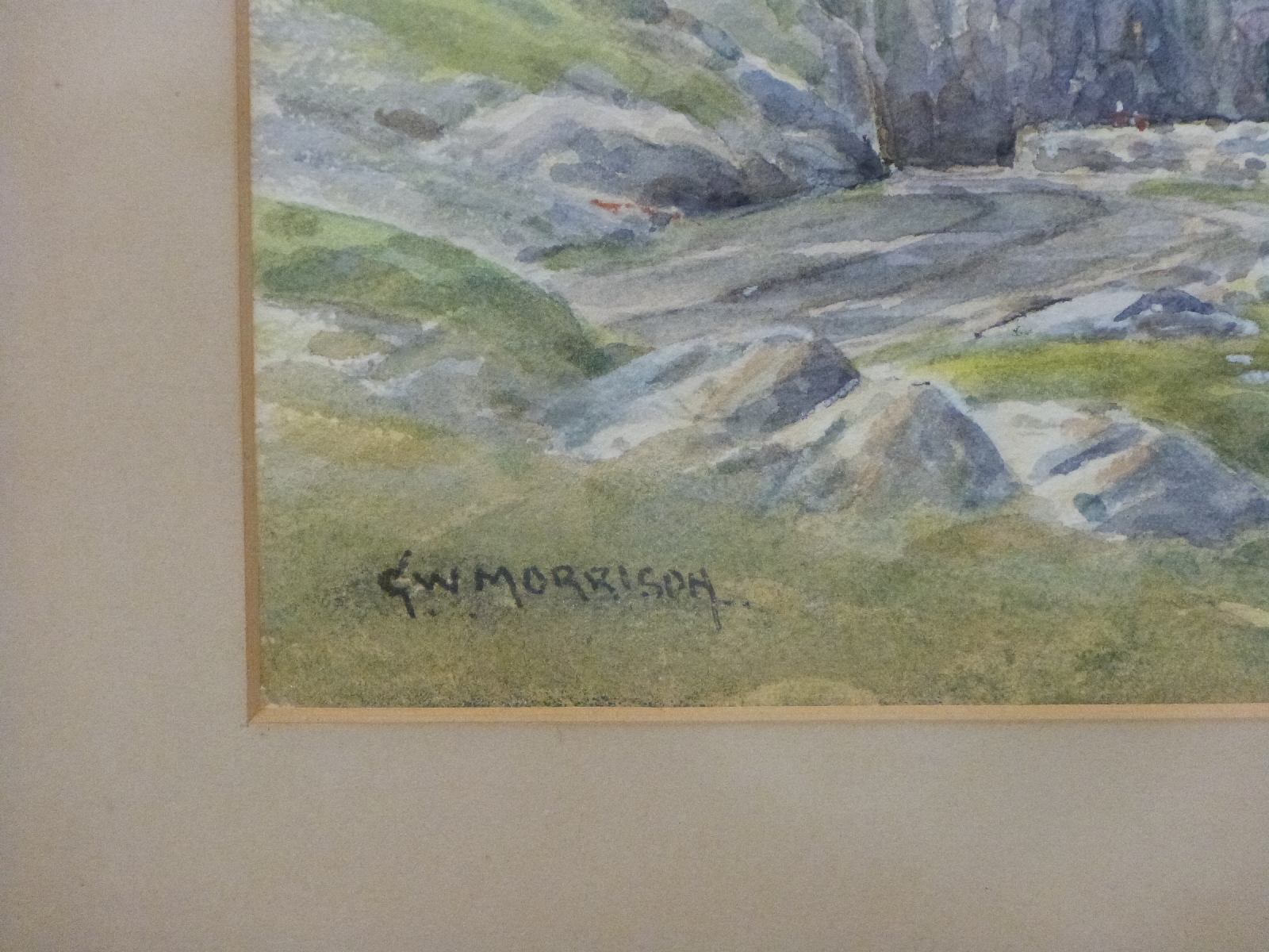 George William Morrison (Irish) early 20thC watercolour 'Coast Road and Glenarm Head, Co Antrim, N. - Image 3 of 3