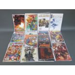 A collection of comics including Marvel, Radical, Dynamite 7 and Dark Horse,