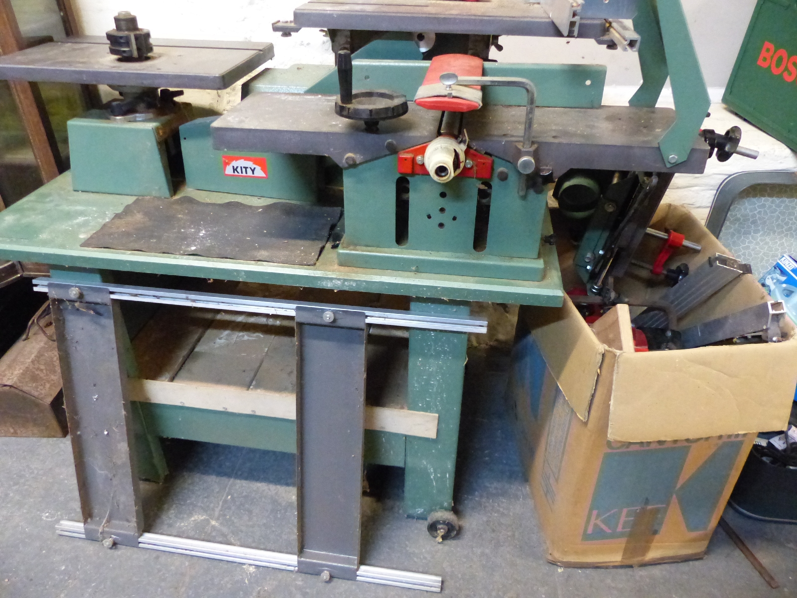 Kity woodworking multi tool comprising circular saw, spindle moulder and planer thicknesser,