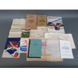 A quantity of railwayana to include technical drawings, Gas and Oil Engine Management,