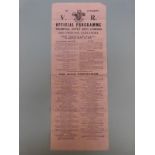 A Victorian handbill or broadside official programme of the triumphal entry into London of the