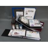 Seven albums of GB first day covers, large quantity, includes duplicates,