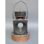 A railway lamp with GWR Reading impressed to side,