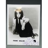 Marc Bolan signed photograph,