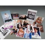 Pop autographs / signed photographs including Emma Bunton, Mylene Klass, Dannii Minogue,