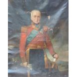 A large 19thC three-quarter length oil on canvas portrait of Lt General Sir Rufane Shaw Donkin,