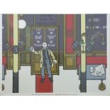 Flavio Costantini signed limited edition print 'Emile Henry Throws a Bomb, Rue St.