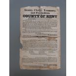 A William IV political electioneering handbill/broadside for the Ultra Tory/Conservative MP for