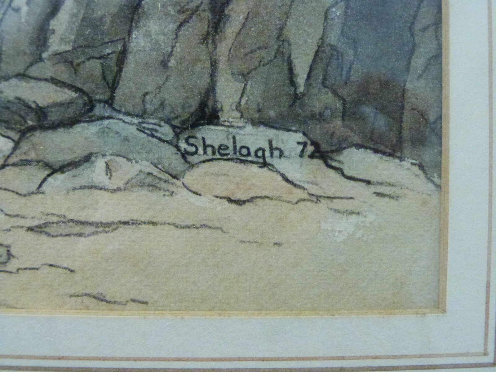 Watercolour 'The Waterfall, Gardale Scar', signed Shelagh and dated '72 lower right, - Image 3 of 3