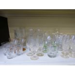 A large quantity of cut glass including Edinburgh, sets including wine, whisky,