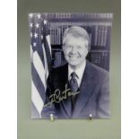 Former US President Jimmy Carter signed photograph