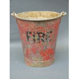 A vintage fire bucket,