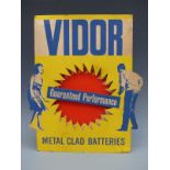 Vidor Batteries battery operated point of sale advertising sign, with oscillating wheel display,