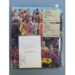 Paul McCartney signed postcard with a collection of Wings and Paul McCartney ephemera,