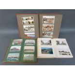 Three albums of postcards including Isle of Man, Skegness, Harrogate, Great Yarmouth,