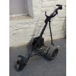 An electric golf trolley complete with battery