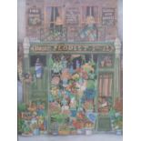 After Barry Smith print of a florist's shop,