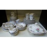 Nelson dinner and tea ware in the Indian pattern, at least six place settings with extras,