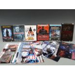 Cult film autographs / signed photographs including Ian Holm, cast of Alien vs Predator, Matrix,