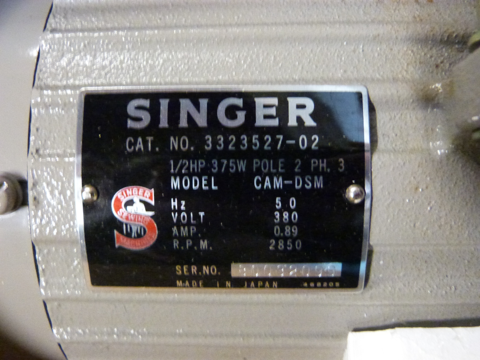 A Singer sewing machine unused ½ HP electric motor in box with instruction leaflet - Image 2 of 2