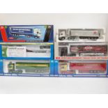 Six 1:50 scale diecast model lorries comprising four Universal Hobbies,