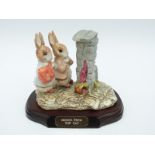 Beswick Beatrix Potter tableau Hiding From the Cat, limited edition no 2975,