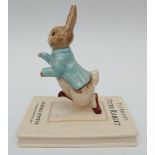 Beswick Beatrix Potter figure Peter on his Book,