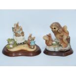 Border Fine Arts Beatrix Potter figures Mrs Rabbit and Children 1774/2500 with certificate and A