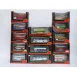 Fourteen Exclusive First Edition (EFE) diecast model buses and coaches,